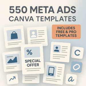 550 Meta Ads Canva Templates – Free & Pro Versions Included for Facebook & Instagram Ads